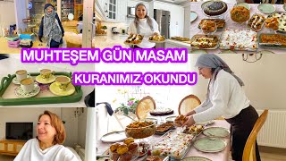 7 ÇEŞİT 13 KİŞİLİK GÜN HAZIRLIĞIM😍KURAN OKUNDU🤲🏻ÇOK KÖTÜ DÜŞTÜM🥶 ÖYLE GÜZEL OLDU Kİ😍ÇOCUKLAR İÇİN☺️