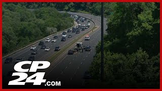 All lanes of DVP closed for death investigation