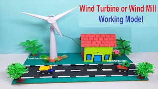 wind turbine or wind mill working model science project - innovative - award winning | howtofunda
