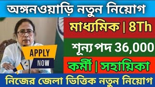 36000 ICDS Anganwadi Worker Helper in West Bengal | 36 হাজার অঙ্গনওয়াড়ি কর্মী নিয়োগ