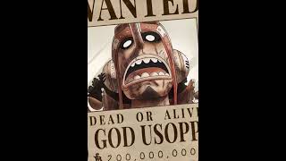 Usopp's Bounty Throughout The Series One Piece