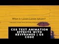 CSS text animation effects with keyframes | GS CODE
