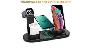 Review FDGAO Charging Dock Stand For iPhone 11 pro X XS MAX XR 7 8 Plus Airpods Pro For Apple Watch