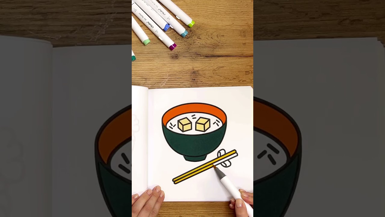 Video Amazing Asmr Video Of Coloring Miso Soup By Fia Nash Drawing