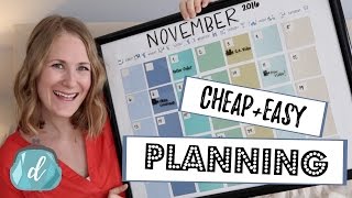 CHEAP PLANNING | DIY DRY ERASE Calendar