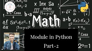 34. Math Module in Python || Part-2 || Python Tutorial || By Arihant Jain || Study Material