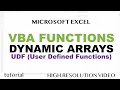 Excel VBA Dynamic Array Function, SPLITNAMES UDF Function, Spill Arrays, UBound, LBound, Split