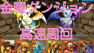 [パズドラ]金曜ダンジョン超地獄 高速周回！（赤オデン１体編成）解説付き