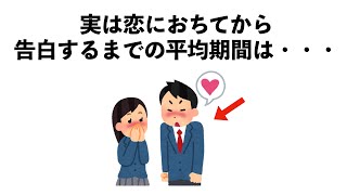 😊誰かに話したい恋愛の雑学😊