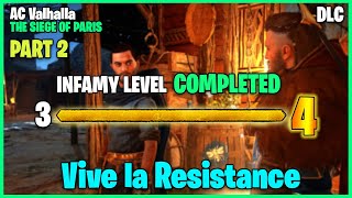 Assassin's Creed Valhalla: The Siege of Paris - Vive la Résistance (Part 2) Infamy Level 4 Completed