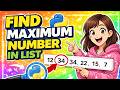 Find Maximum Value in a List (Without max Function) | Python & GCSE Computer Science