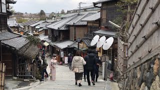 22年2月27日 ゆっくりと日曜日の京都を歩く 清水寺,三年坂,八坂の塔,八坂庚申堂,ねねの道,八坂神社,祇園 Walk around Kyoto city,Japan vlog