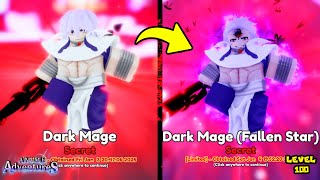 DARK MAGE (FALLEN STAR) LVL 100 SECRET UNIT SHOWCASE - ANIME ADVENTURES