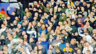Leeds fans signing “We are the champions champions of Europe “ vs Brighton