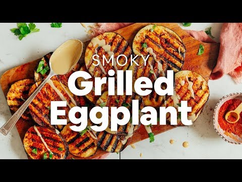 Smoked grilled eggplant