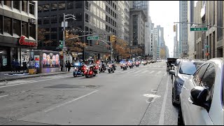 Midtown NYC Police Roadshow in 4K: 200 Sirens Bikes Roar Through the Streets | Dec 1, 2024