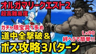 【FGO】道中全撃破\u0026アクアマリー攻略3パターン 超高難易度「オルガマリークエスト2」【白紙化地球 オーディール・コール】