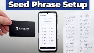 Tangem Seed Phrase Setup 2026 - Step by Step