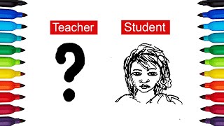 teacher vs student Drawing || #teacher vs student drawing #short #drawing