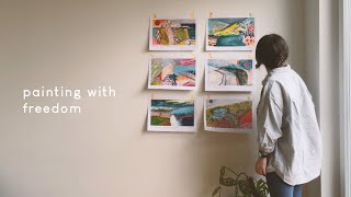 Paint with Me | Loosening up with movement & freedom | abstract painting techniques