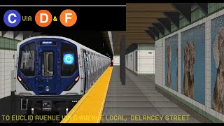 OpenBVE Special: C Train To Euclid Avenue Via 6th Avenue Local/Delancey Street (R211T)(Weekend G.O)