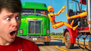 Reacting to REALISTIC CAR & TRUCK CRASHES! (BeamNG Drive)