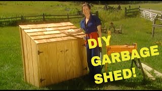 DIY shed-style garbage hutch to build in any size