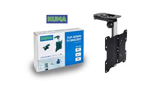 KUMA TV Wall Bracket - Flip Down Tilt Swivel Folding VESA Mount for Curve and Fl