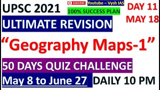 UPSC PRELIMS 2021 REVISION | 50 DAYS | DAILY QUIZ | DAY 11