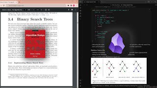 ASMR Typing (No Talking) | Binary Search Trees - Algorithm Design Manual Chapter 3.4 | Obsidian.md.