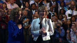 Giffords Leads Pledge of Allegiance at DNC