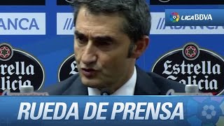 Rueda de prensa de Ernesto Valverde tras el Deportivo de la Coruña (2-2) Athletic Club
