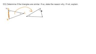 Similarity - Angle Angle - Example