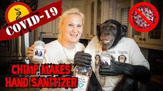 EXCLUSIVE COVID-19 PREPARATION MAKING HAND SANITIZER CHIMPANZEE STYLE | Myrtle Beach Safari