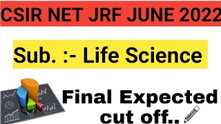 CSIR NET JRF JUNE 2022 | Final Cut off marks of Life science | Life Science