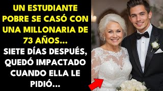 UN ESTUDIANTE POBRE SE CASÓ CON UNA MILLONARIA DE 73 AÑOS... SIETE DÍAS DESPUÉS, QUEDÓ IMPACTADO...