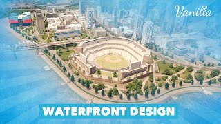 The NEW content is perfect for Designing a Downtown waterfront district | No mods