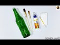 Bottle Craft| Unique & Creative Bottle Art| No Clay| Creative Bottle Painting Ideas for Beginners|