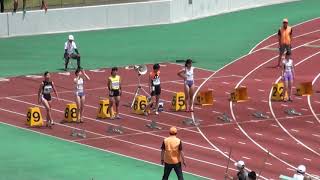 2019年　秋田県選手権　女子100ｍ予選1組目