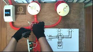 Paano mag install ng 2 bulb controlled by 2 gang switch