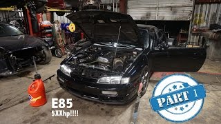 Nissan S14 e85 sr20det conversion build (part1)