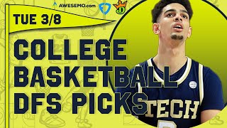 College Basketball Picks Today: DraftKings CBB DFS Picks & NCAAB Fantasy Tips Tuesday 3/8/22