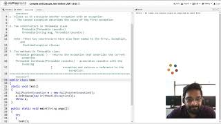 Object Oriented Concepts: Chained Exceptions (Module 3)