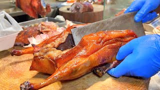 爆汁【脆皮燒鵝】出曬煙 汁水多到好誇張！Hong Kong crispy and hot Roast Goose $388 each, the juice is exaggerated!