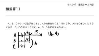 和差算　１１　中学受験の基礎知識　マスラボ