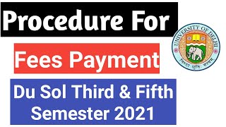 How to pay fees for Du Sol third and fifth semester 2021 | Ameeninfo