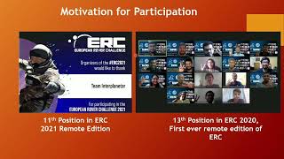 Video Material for European Rover Challenge (ERC) 2022 Remote Edition: Team Interplanetar