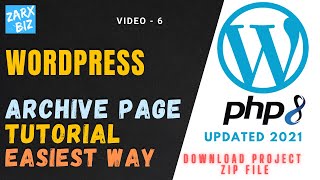 #6 WordPress Archive Tutorial | WordPress theme development