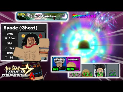 Buffed 6Star Ace (Mythical Freedom Raid) 4 Units Solo Gameplay Roblox All Star Tower Defense
