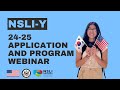 NSLI-Y 2024-2025 Application and Program Webinar